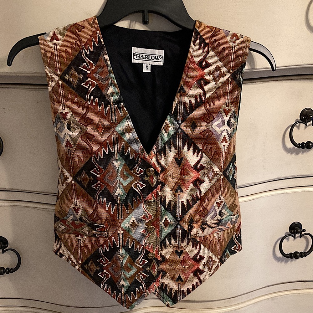 Harlow size small embroidered vest